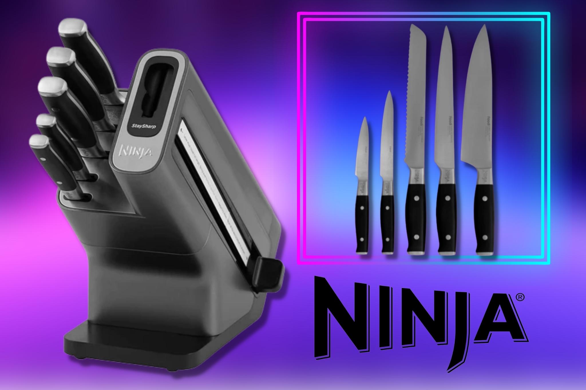Ninja Foodi StaySharp Knife Block with Integrated Sharpener – 5-Piece Set  [K32005UK]