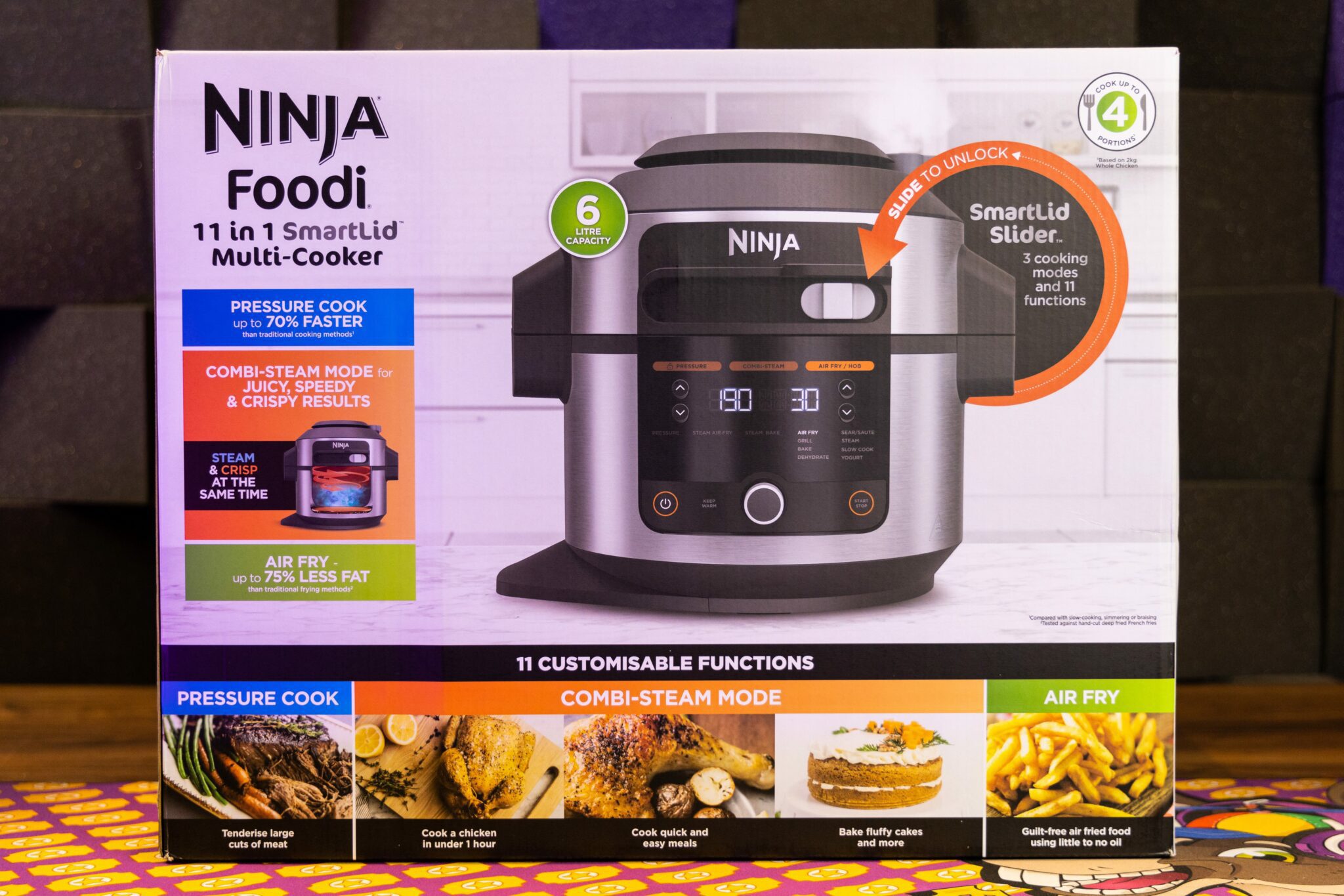 Ninja Foodi 11-in-1 SmartLid Multi-Cooker 6L OL550UK