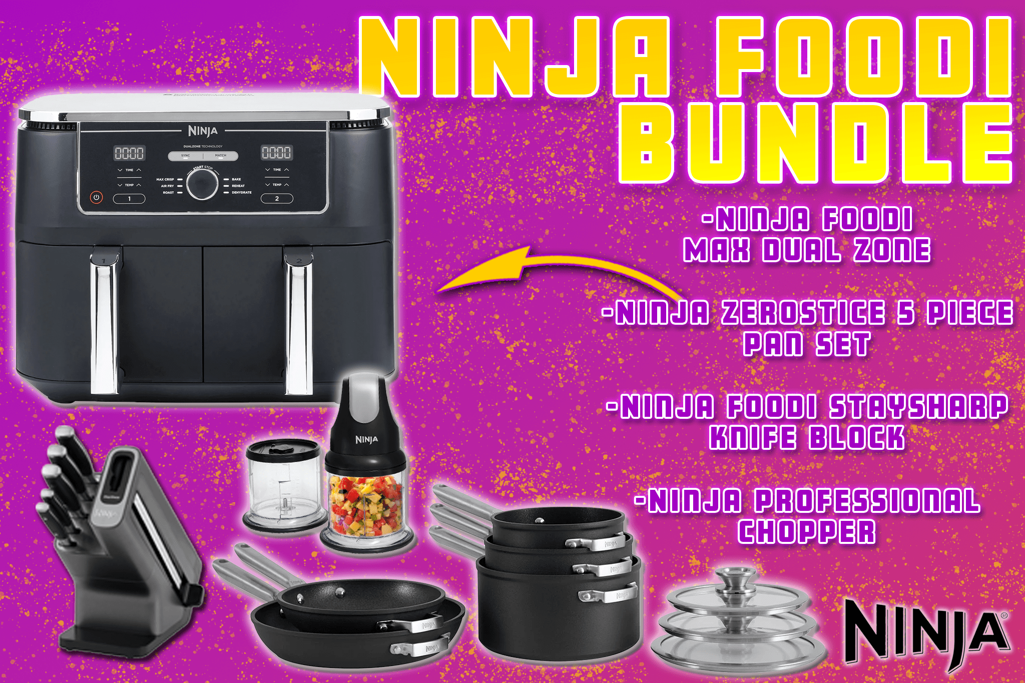 Ninja Foodi Cookware & Knife Bundle