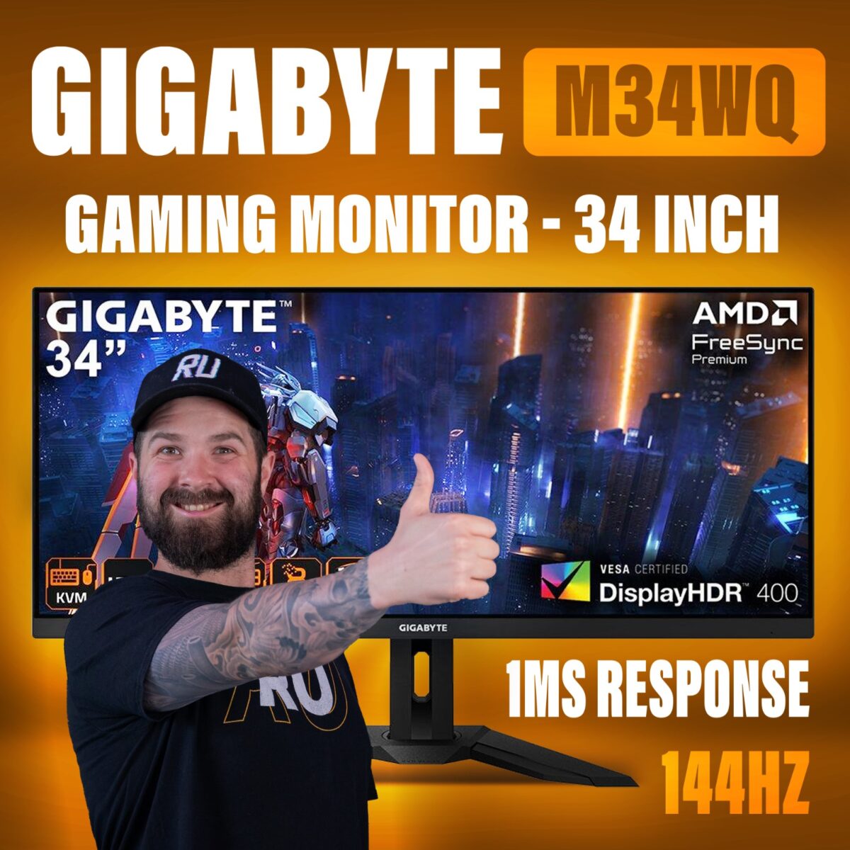 34" GIGABYTE GAMING MONITOR!