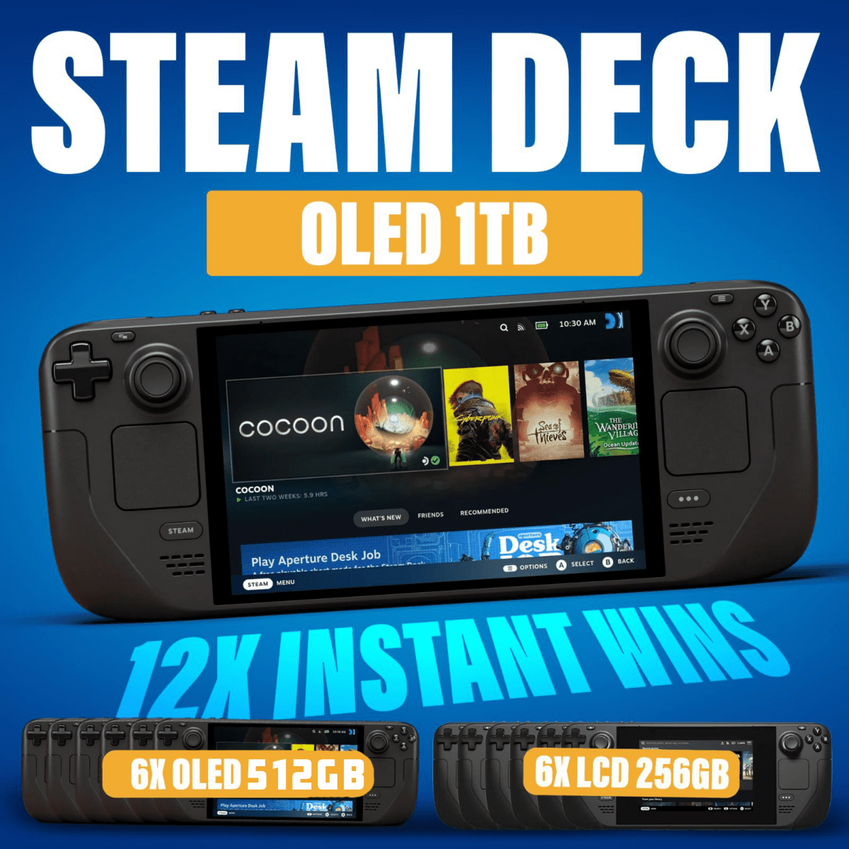 STEAM DECK 1TB OLED! + 12 INSTS