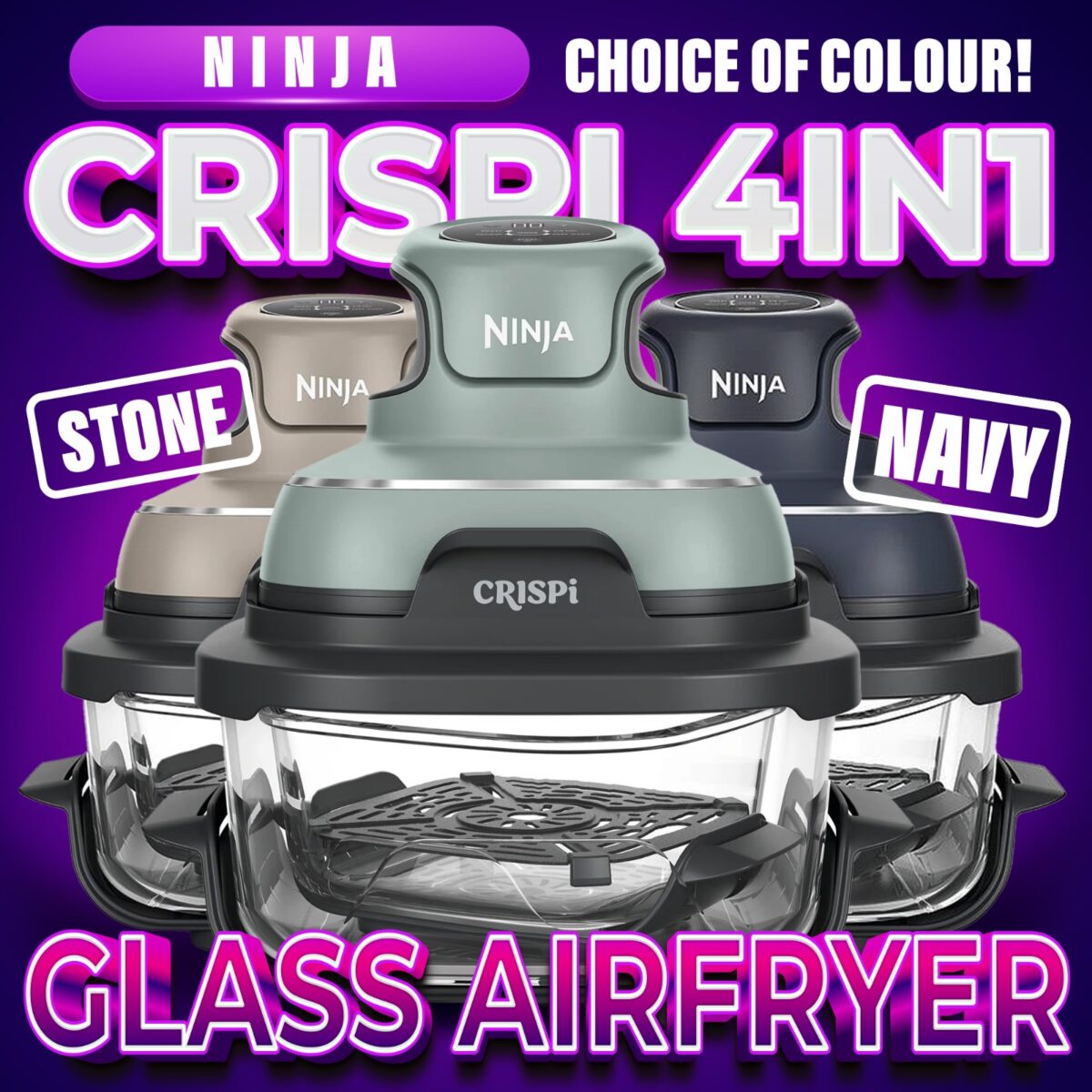 NINJA CRISPI 4-IN-1 GLASS AIR FRYER!